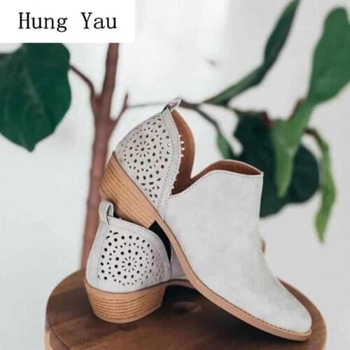 Women Sandals Shoes High Heels Summer Hollow Fashion Boots Female Slip On Pointed Toe Lady Casual Female Plus Size 35-43