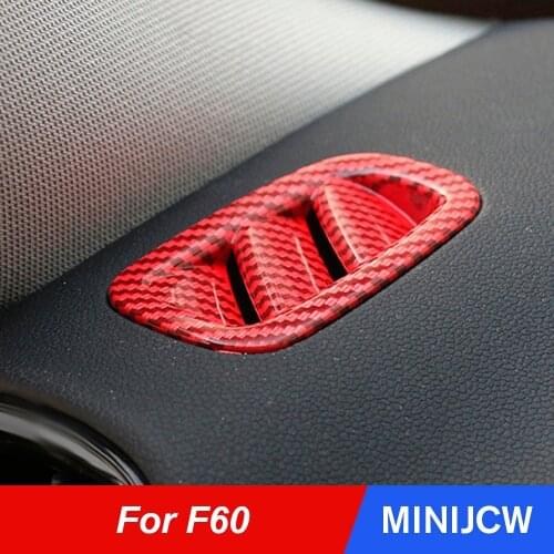2Pcs Air Vent Outlet Carbon Fiber Cover Sticker Case Shell Decoration For Mini Cooper One S JCW F60 Countryman Accessories