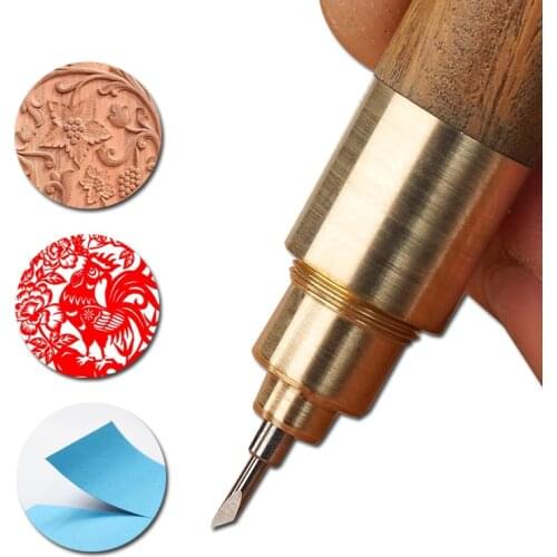 Woodworking Carving Knife Dual-use Pen Knives Alloy Steel Tip Engraving Manual Marking Utility Wooden Craft DIY Tools