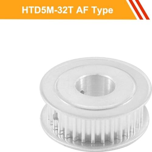 HTD5M 32T Timing Pulley 32TeethTransmission Belt Pulley 16/21/27mm Belt Width 8/10/12/15/16/20mm Bore Aluminium Pulley Wheel