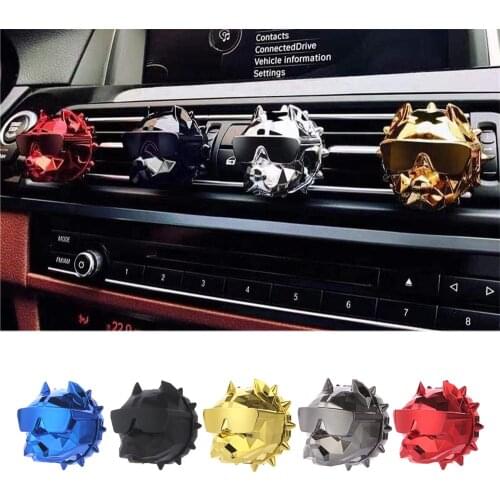1pcs Creative Bulldog Car Air Freshener Cool Box Car Perfume Refill Good Smell Car Fragrance Bulldog Perfume Scent