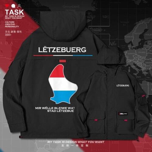Luxembourg Luxembourger LUX men jacket hooded map nation flag coat chaquetas hombre jackets new trench coat men autumn clothes