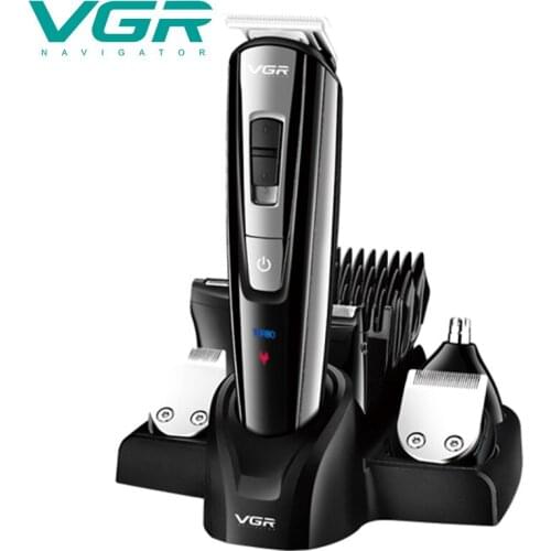 VGR V025 Hair Clipper Multifunctional 6 in 1 Hair Clipper Body Washable Noise Reduction V-025