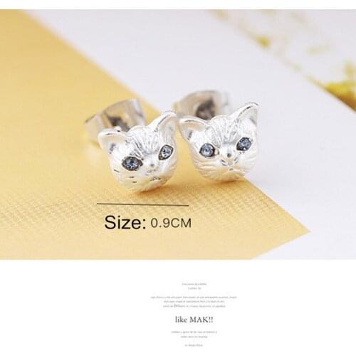 Lovely Cute Little Cat Stud Earrings For Women Fashion Jewelry