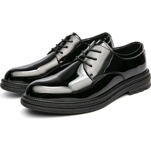 Mens PU leather shoes casual shoes dress shoes retro classic mens casual shoes business formal shoes comfortable Oxford Shoes