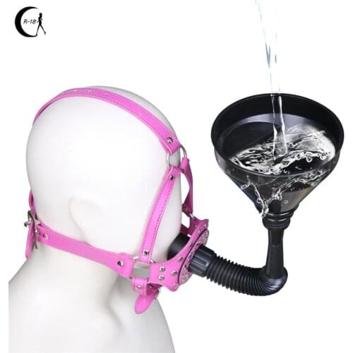Fetish Funnel Mouth Gag BDSM Bondage Set Slave Oral Fixation Mouth Stuffed SM Adult Game Sex Toys For Women Men Toys For Adults