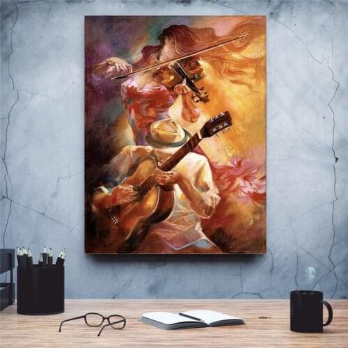 Wall Art Home Decor Music Performance Canvas Print Painting Abstract Modern Poster Living Room Modular Pictures No Frame Artwork