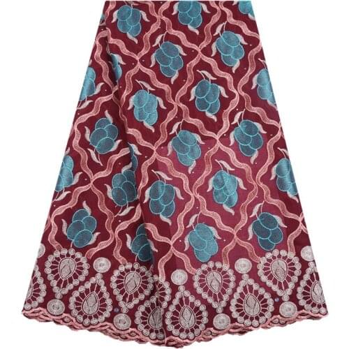 New African Cotton Swiss Voile Lace Fabric High Quality Stones Swiss Voile Lace In Switzerland Cotton African Lace Fabric 1557