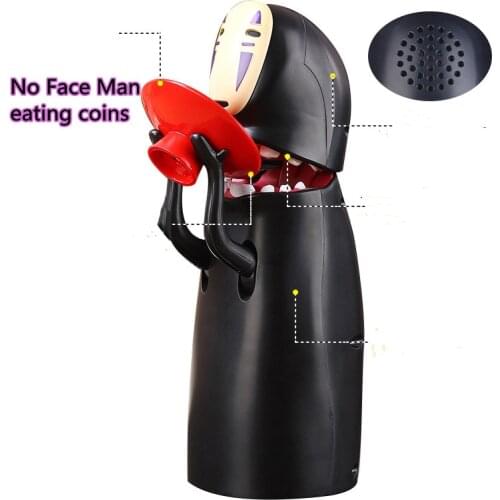 New Spirited Away Kaonashi No Face Man Piggy Bank Toy Automatic Eaten Coin Bank Miyazaki Hayao Chihiro Faceless male Xmas gifts