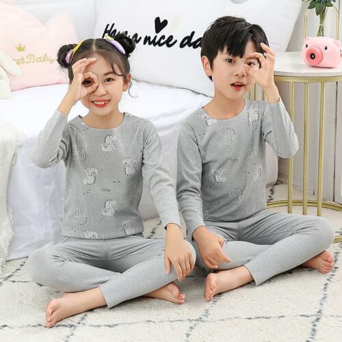 Kids Boys Pajamas Sets Toddler Pyjamas Children Clothes Sleepwear Child Thermal Underwear Pijamas Baby Girls Homewear 6 8T