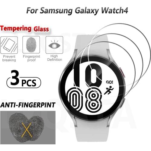 3Pcs Tempered Glass Film For Samsung Galaxy Watch 4 40mm 44mm Watch4 Classic 42mm 46mm HD Clear Full Screen Protector Film NEW