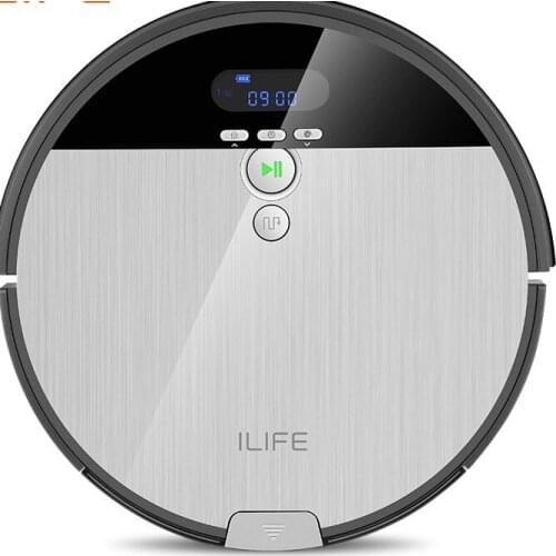 Robot Vacuum Cleaner Sweep&Wet Mop Navigation Planned Cleaning 0.75L Dustbin Water Tank Adjustable Schedule Household