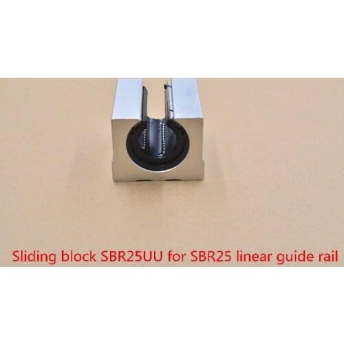 SBR25UU aluminum block 25mm Linear motion ball bearing slide match use SBR25 linear guide rail 1pcs