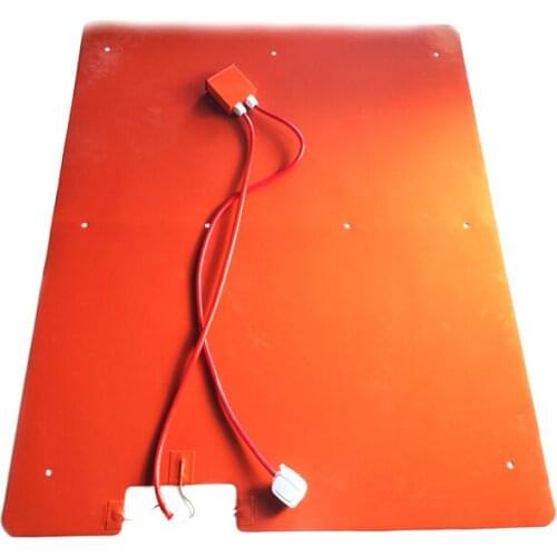885*1085*1.5mm 220V 3840W Silicone Heater for 3d printer digital thermostat on wire 10 holes on pad 2000mm lead wire