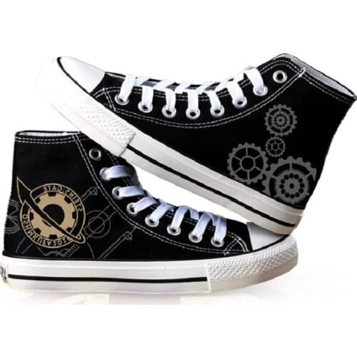 Unisex Anime Steins;Gate Casual Canvas Shoes Okabe Rintarou Makise Kurisu Flat Bottom Student plimsolls duck shoes Sneakers