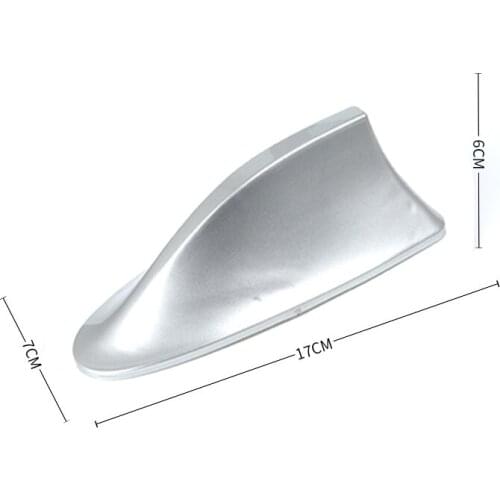 Universal Car Roof Shark Fin Antenna Cover AM FM Radio Signal Aerial Adhesive Tape Base Fits Most Auto Cars SUV Truck