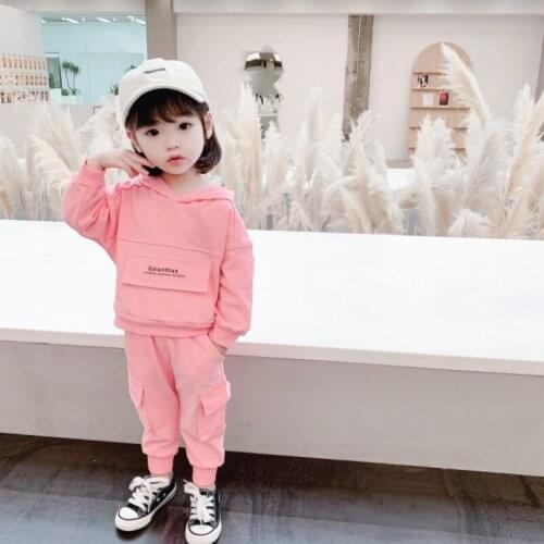 100% Cotton Spring Summer Childrens Clothes Set Baby Girls Sweatshirts + Pants 2pcs/Set Kids School Beach Outdoor Teenage Girl