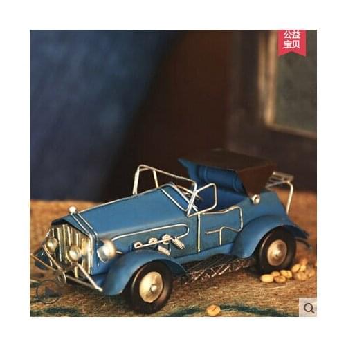 Vintage Home Decor Christmas Gift Childrens Room Soft Decoration Craft Ornaments Creative Personality Metal Car Model Crafts
