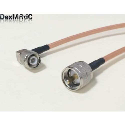 High-quality low-attenuation UHF Male Plug PL259 Switch TNC Right Angle Male Plug pigtail cable RG142 50CM/100CM Adapter