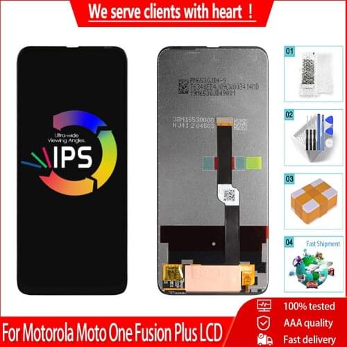 6.5" New For Motorola Moto One Fusion Plus LCD Display Touch Screen Digitizer Assembly Replacement For Motorola One Fusion+ LCD