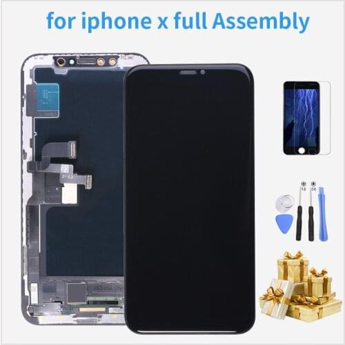 LCD for iPhone X Display Touch Screen Sensor Panel Digitizer Assembly AMOLED for iPhone X LCD 5.8" for Phone Replacement + gift