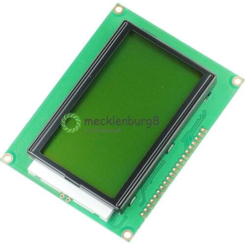 128*64 DOTS LCD module 5V Yellow blue screen 12864 LCD with backlight ST7920 Parallel port LCD12864 for arduino