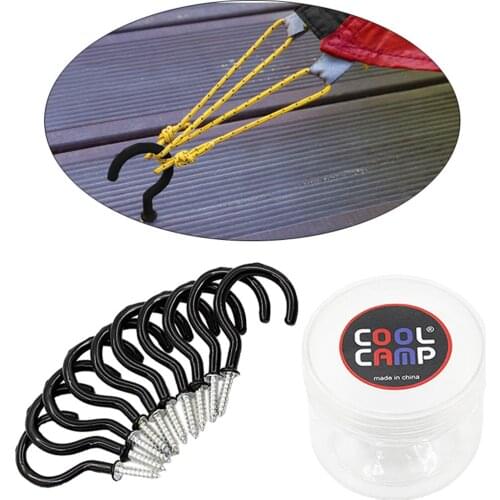 10x Tent Stakes with Hook Camping Tent Screw Stake Nail Backpaking Tool