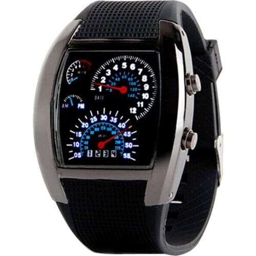 2021 Burst Electronic Aviation LED Watch Mens Sports Fan Dashboard Creative Watch Manufacturers A Hair Bulk Items Wholesale