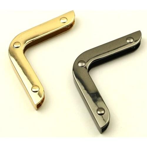 4 cm Gold Gunmetal Bag Corner Edge Protection with Screws Decoration Hardware Accessories for Handbag Metal Hook Buckle