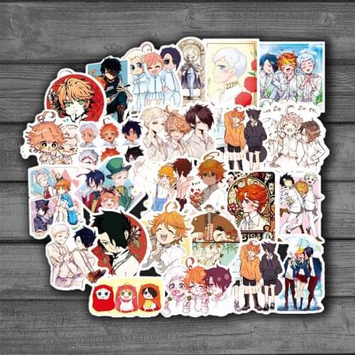 50pcs/pack Japanese anime The Promised Neverland Stickers For Notebook Motorcycle Skateboard Computer Mobile Phone Cartoon