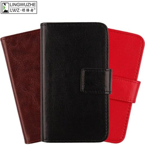 For Fly IQ239+ Case Solid Color Leather Flip Wallet Cover Mobile Phone Case For Fly IQ239+ Funda