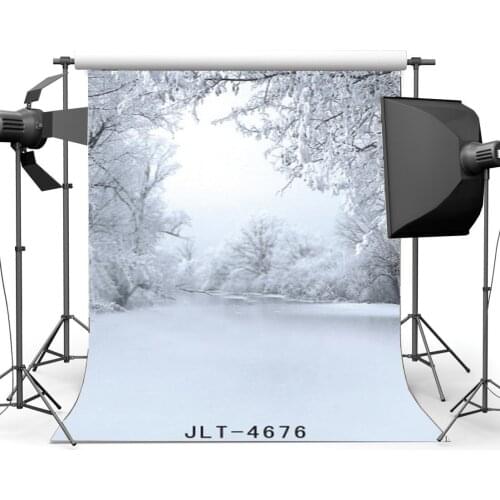 Photography Backdrop Christmas Rural Forest Trees Snow Covered Landscape Nature Winter Backdrops