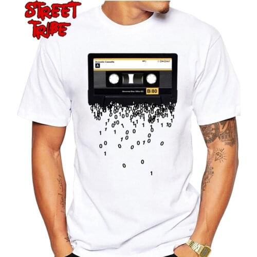 Newest Retro Cassettes Printed T-Shirt Mens 80s Music The Death Of Cassette Tape Tshirt Designer Music Lover Clothing