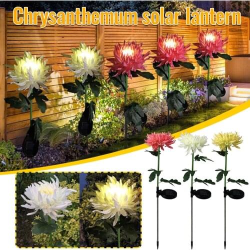 2/3PC Artificial flowers Solar LED Outdoor Garden Simulation Flower Lawn Light Plug-in Landscape Light Home Decor Flower Light