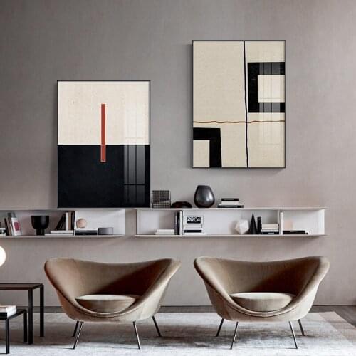 Colorful Geometric Abstract Painting Modern Canvas Poster Print Minimalist Wall Art Pictures For Living Room Aisle Studio Decor