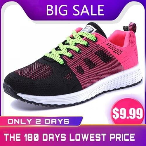 2019 New Women Casual Shoes Womens Sport Shoes Female Brand Sneakers Woman Running Shoes Breathable Antislip Light Flats