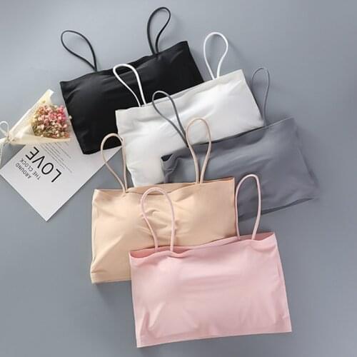 Sexy Women Tube Tops One Piece Seamless Invisible Bra Elastic Strapless Lingerie Bustier Bandeau Breath Wrapped Chest Underwear