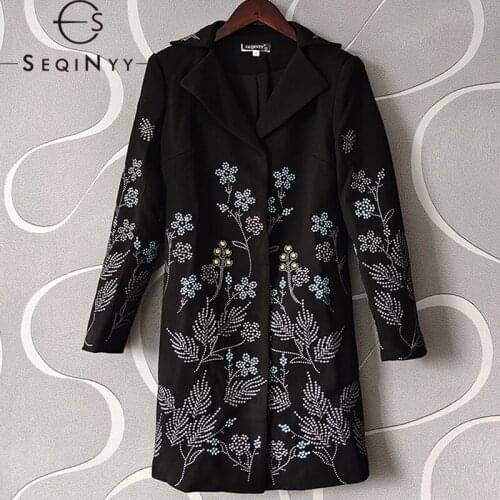 Женские синие пальто SEQINYY China At AliExpress