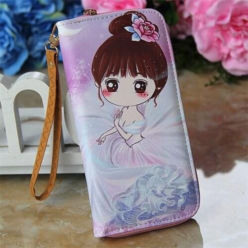 Cute Lady Long Moneybags Purses Girls Coin Purse Fashion Women Wallets Pocket Clutch Cards ID Holder Female Wallets Hot Sale