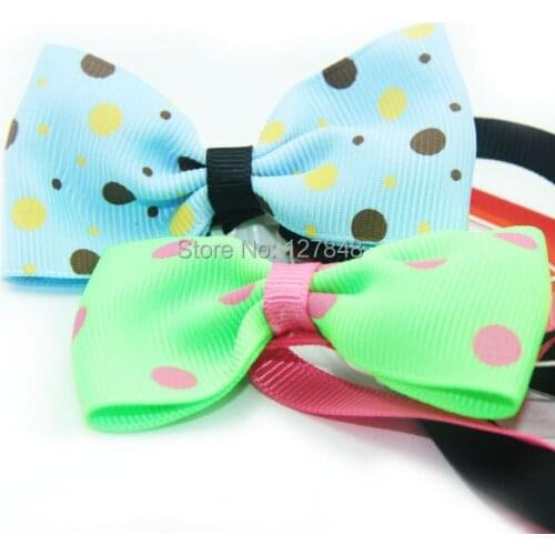 Special pet dog Teddy tie printed dot cloud dog collar wholesale tie 20pcs/lot