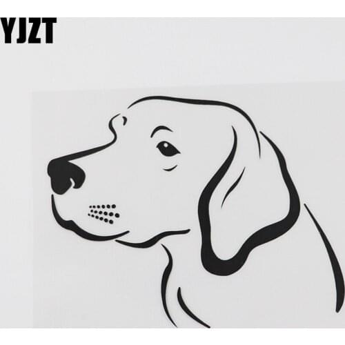 YJZT 12.7CMX10.4CM Creative Dog Pet Shop Grooming Care Decal Vinyl Car Sticker Black/Silver 8A-0578