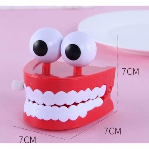 Wind Up Chomping & Chattering Teeth Toys Jumping Teeth for Kids Birthday Party Favors, Novelty Gifts, Dental Office Decoration