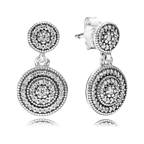 100% 925 Sterling Silver Clear CZ Radiant Elegance Drop Earrings for Women Wedding Fine Jewelry Crystal Ear Party Gift Brincos