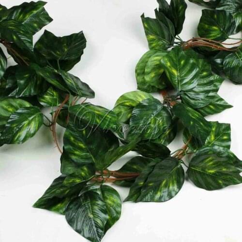 1Piece 2.3M Artificial Plants (9cm) Rhodea Ivy Vine Fake Foliage Garland Plants Hanging Plants Flowers Wedding Home Decor