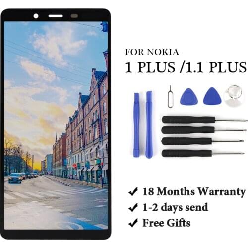 1pc LCD For Nokia 1Plus LCD 1.1 Plus LCD Screen Digitizer Phone Parts For Replacement Assembly For Nokia 1 Plus LCD For 1.1 Plus