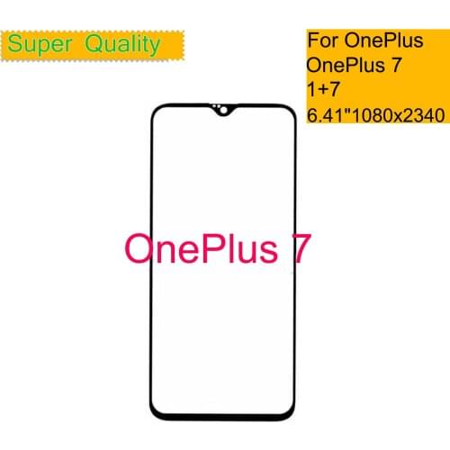 10Pcs/Lot For Oneplus 7 Touch Screen Panel Front Outer Glass LCD Lens Replacement 1+7 GM1901 GM1900 Glass Outer With OCA Glue