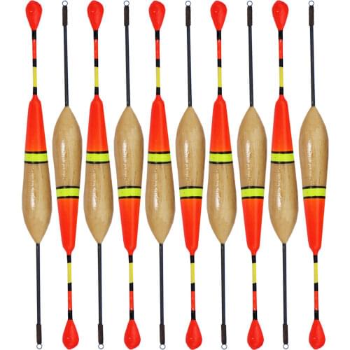 10Pcs/Lot Fishing Bobbers Cork Float Antenna Balsa Wood Fishing Floats Kit 14cm/5.51in Buoyancy 3g Floating for Bass/Carp