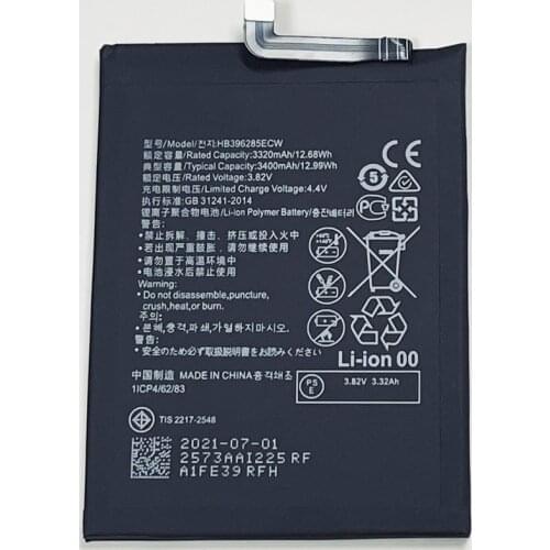 3.82V 3400mAh HB396285ECW For Huawei Enjoy 9S POT-LX1 POT-LX3 POT-AL00 POT-AL00a POT-TL00 POT-TL00a Battery