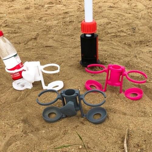 3 Colors Reliable Innovative Foldable Beach Umbrella Cup Holder Muti-use Drinking Cup Holder Portable for Outdoor