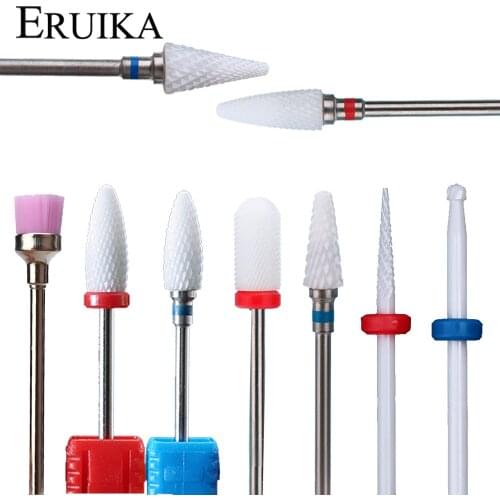 5/6/7pcs Ceramic Nail Drill Bits Set Carbide Milling Cutter Manicure Set Nail File Removing Gel Nail Electric Polishing Tools